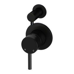 MEIR MATTE BLACK ROUND DIVERTER MIXER SKU: MW07TS - Bathtub and Shower Tap Sets