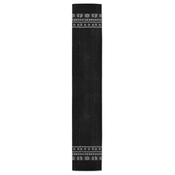 Border On Black 16x90 Poly Twill Table Runner