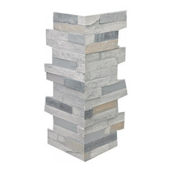 146-MESA STACKED SLATE CORNER 24"H X 6"W X 1"D - Wall Panels