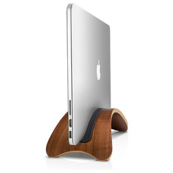 Contemporary Desk Accessories BookArc Möd Stand for MacBook Air and Pro, Walnut