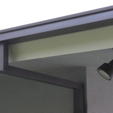 Modern Box Style Rain Gutters with 2x3 Downspouts in West Hollywood