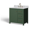 The Woodruff Bathroom Vanity, Single Sink, 36", Vogue Green, Freestanding