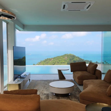 Panoramic Living Room | Open Seaview Lounge Overlooking Mountains & Ocean