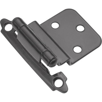 Black Surface Self-Closing 3/8 In. Offset Hinge, 2-Pack, BPP143-BL