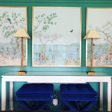 Chinoiserie Triptych art for Dining Room