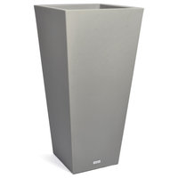 Pro Series Column Grooved Planter, 40", Gray
