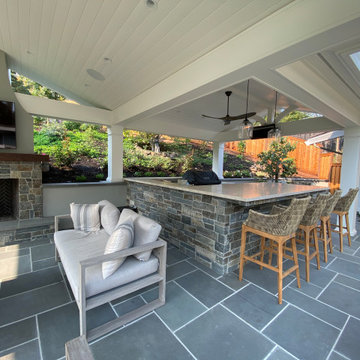 Stone BBQ and Fireplace