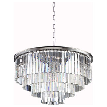 Sydney Collection Pendent Lamp, Clear, Polished Nickel