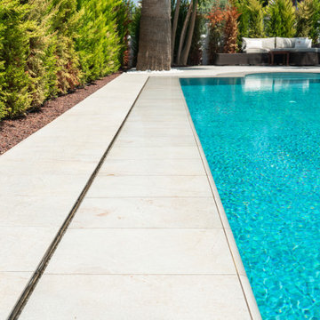 Piazza Cyan & Beige Stone Porcelain Tiles- Cesme,Izmir Villa