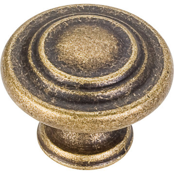 Elements - 1-1/4" Arcadia Cabinet Knob - Antique Brass