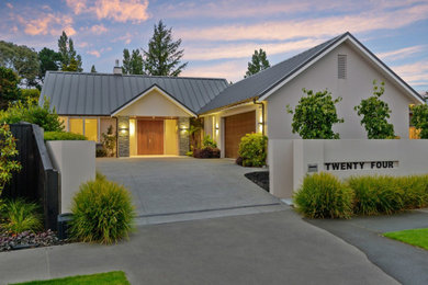 Minimalist exterior home photo in Christchurch