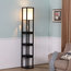 Brightech Maxwell Drawer Edition - Shelf & LED Floor Lamp Combination, Classic B