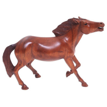 Wild and Free Wood Statuette
