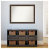 Lined Bronze Non-Beveled Wall Mirror 43x32 in.