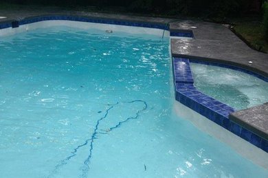Concrete Pool with Spa
