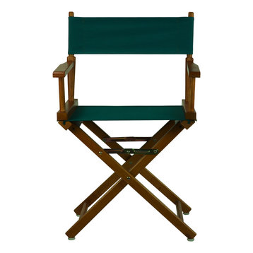 18" Director's Chair With Honey Oak Frame, Hunter Green Canvas