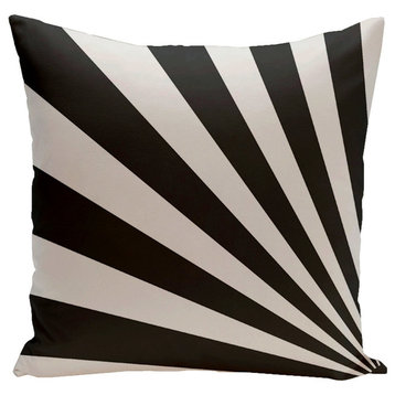 Geometric Decorative Pillow, Black, 16"x16"