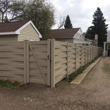 Basket weave style fence