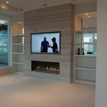 Feature wall fireplace