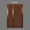 2-Leaf Sliding Wooden Closet Doors With Frosted Desing , 72" X 96", Semi-Private