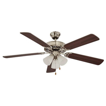 Trans Globe Tempa Breeze 52" Ceiling Fan, Brushed Nickel