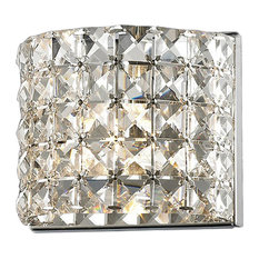Crystal Vanity Lights Houzz Z Lite Panache 1 Light Crystal Vanity Fixture Chrome With Clear