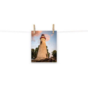 Marblehead Lighthouse at Sunset From the Shore Unframed Wall Art Prints, 8" X 10"