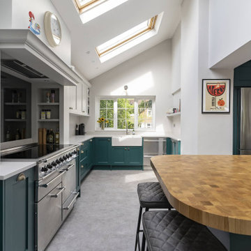 Classic green shaker kitchen in Thame