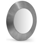 Meridian Furniture - Sphere Iron Frame Mirror, Silver, 24" W x 2" D x 24" H - The Sphere silver iron mirror is the perfect blend of industrial chic and modern design. Its raw, rich antique silver iron frame and circular shape add a touch of edgy elegance to any room. A simple, yet striking design and durable frame make it a versatile and long-lasting piece.