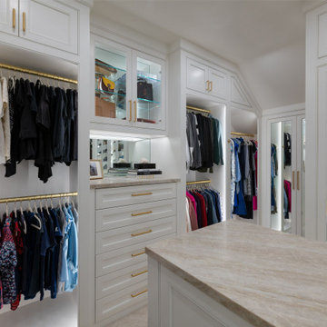 Plano Bright White His & Her Closet