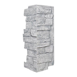 142-BRIGHTON WIDE STACKED STONE CORNER 24"H X 11"W X 1 1/4"D - Wall Panels