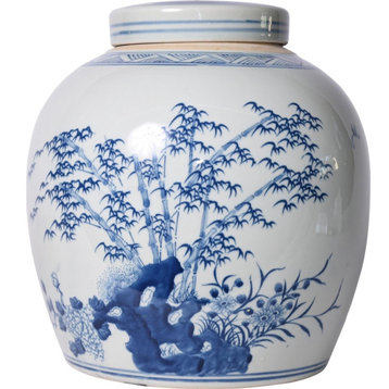 Jar Vase Four Season Plants Melon White Blue Colors May Vary Variable