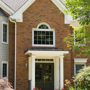 Hip Roof Portico with Square Columns