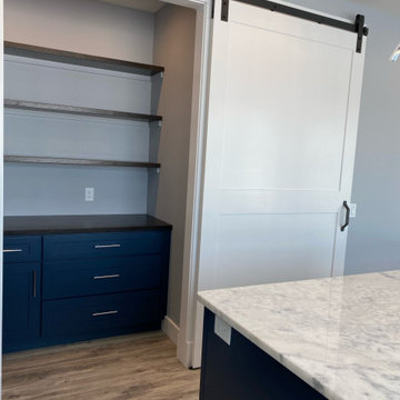 Navy Blue Shaker Cabinets