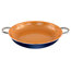 Copper Pan Blue Color Induction Compatible Frying Pan Dishwasher Safe, 36cm