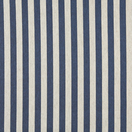 Blue Stripe woven Upholstery Fabric by the Yard
