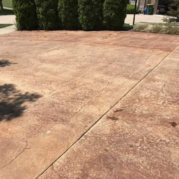 Seemless Slate Stamped Concrete with Acid Stain Jacksonville