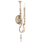 Quorum - Quorum 5406-1-70 Salento - One Light Wall Mount - Salento One Light Wall Mount Persian White *UL Approved: YES *Energy Star Qualified: n/a  *ADA Certified: n/a  *Number of Lights: Lamp: 1-*Wattage:60w Candelabra bulb(s) *Bulb Included:No *Bulb Type:Candelabra *Finish Type:Pewter
