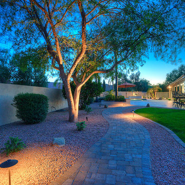 East Linda Lane Irrigation, Sod, Landscape Lighting, Paver & Plant Installation