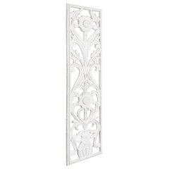 4pc Arwen Medallion Wood Decorative Wall Set Natural/white