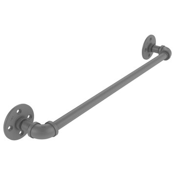 Allied Brass Pipeline Collection 24" Towel Bar, Matte Gray