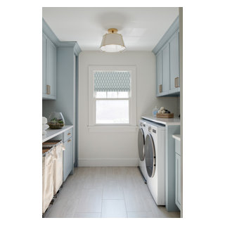 A Bright New Spin on Laundry Day - Beach Style - Laundry Room - DC ...