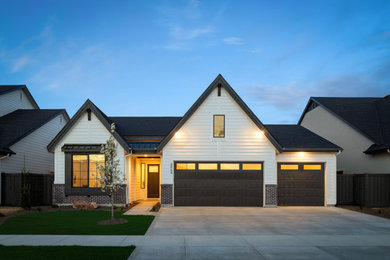 Example of a one-story exterior home design in Boise