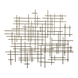 Mid-Century Metal Wall D&eacute;cor Gold 36x30" - Threshold&trade; - Products