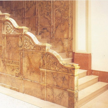 Lobby, antique railing