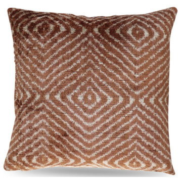 Canvello Brown Pillows With Decorative Cover 16"x16"