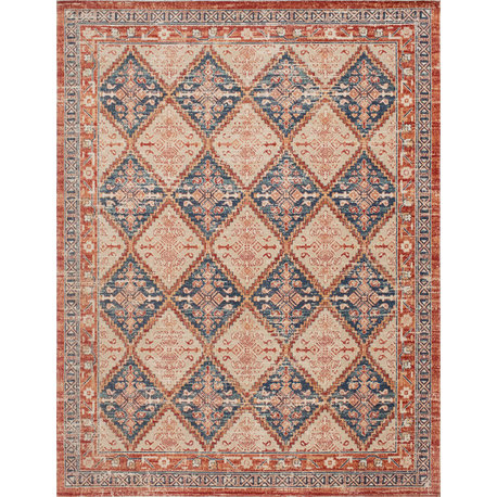 Noori Rug Low-Pile Jerald Red/Blue Rug