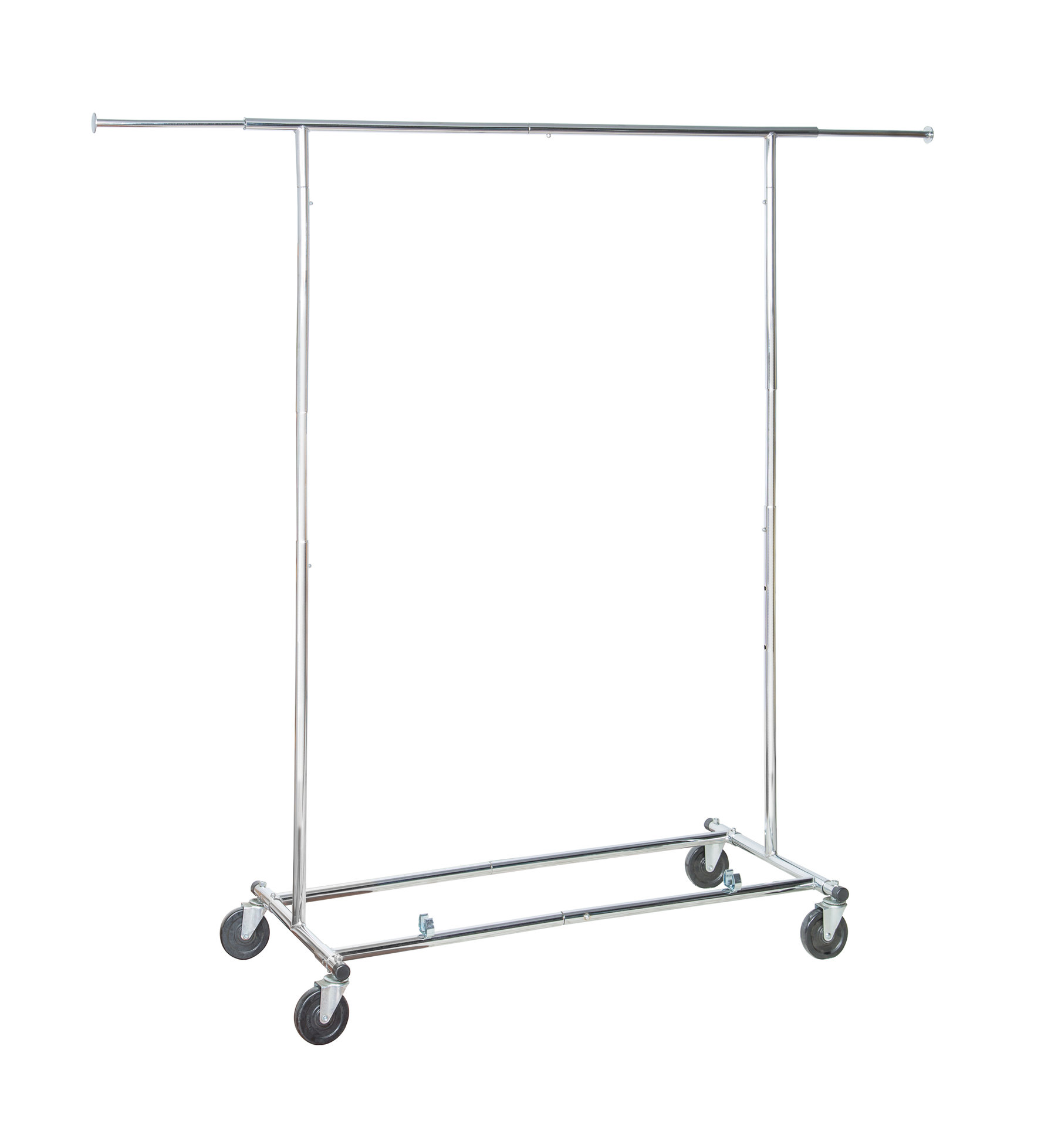 Garment Rack, Chrome Kd Commercial Parrellel - Contemporary - Clothes ...