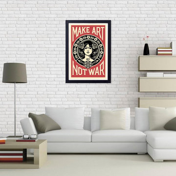 Shepard Fairey (Obey Giant) - Make Art Not War Offset - Wall Decoration