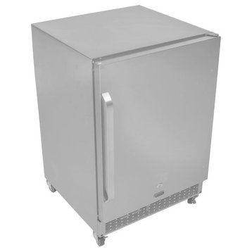 24" Built-In 5.3 CuFt Beverage Refrigerator Cooler Full Stainless Steel Exterior